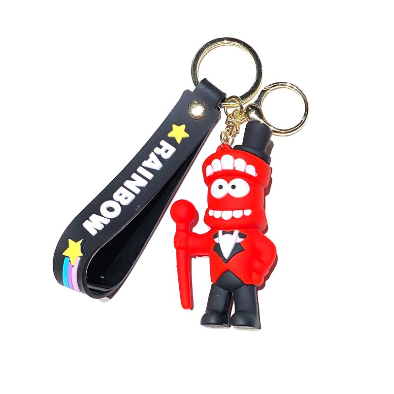 The Amazing Digital Circus Clown Rabbit PVC Charms Keychain Bag Pendant Car Key Holder Lanyard
