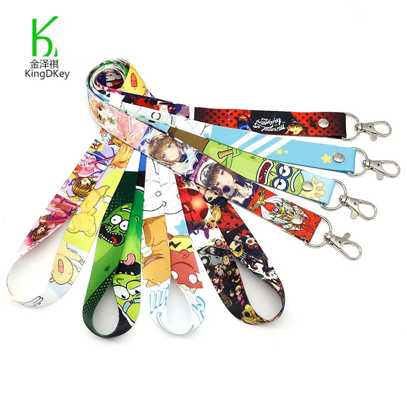 Cartoon Lanyard Anime Retractable Card With Case Badge Holder Superhero Reel Neck Strap Stretchable And Different Color Charm