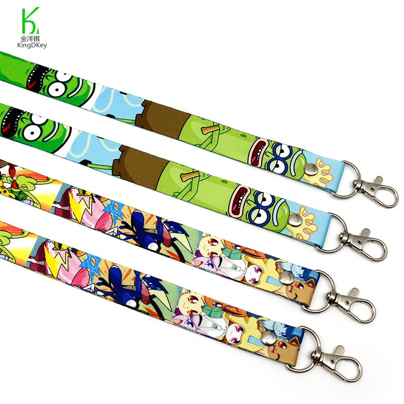 Cartoon Lanyard Anime Retractable Card With Case Badge Holder Superhero Reel Neck Strap Stretchable And Different Color Charm