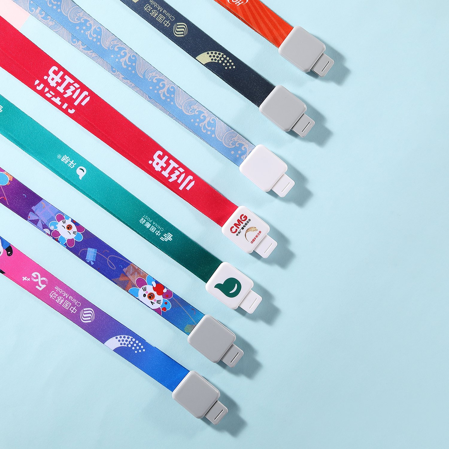 Heat transfer Printing Polyester Lanyard with Logo Custom Dye Sublimation Card Holder