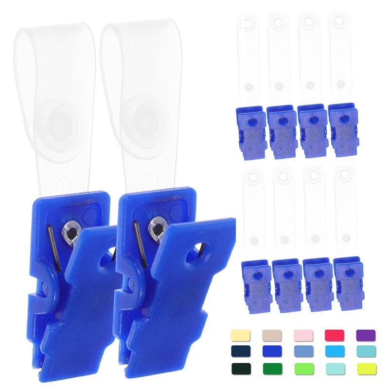 Wholesale Plastic Id Name Badge Clips Multifunctional Holder Office Stationery Clip With Clear Pvc Straps