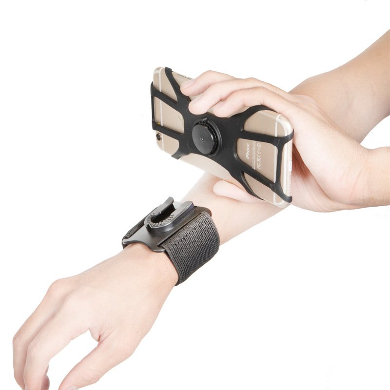 Wristband Phone Holder 360 Rotatable Forearm Sports Armband for All Smartphones for Hiking Biking Running 4-7 Inch Black OEM/ODM