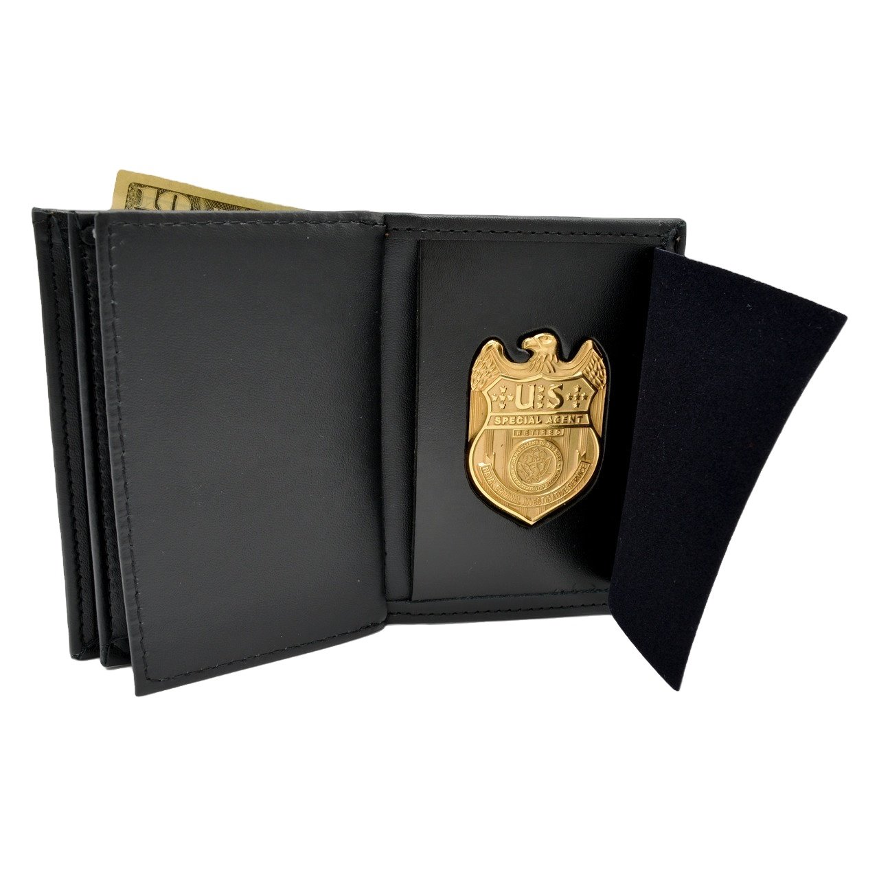 Leather Neck chain Badge Holder Purse Law Enforcement Badge Holder Wallet Badge Wallet Customized Cutout