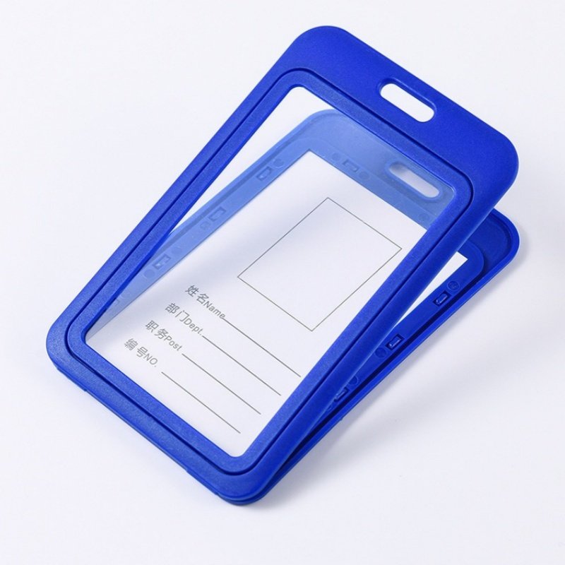 Wholesale Office Hard ABS Plastic Card Holder Double Sides Transparent ID Card Badge holder