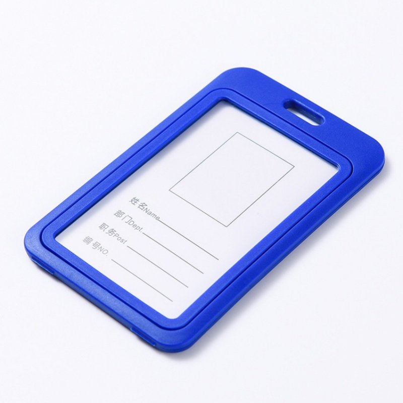 Wholesale Office Hard ABS Plastic Card Holder Double Sides Transparent ID Card Badge holder