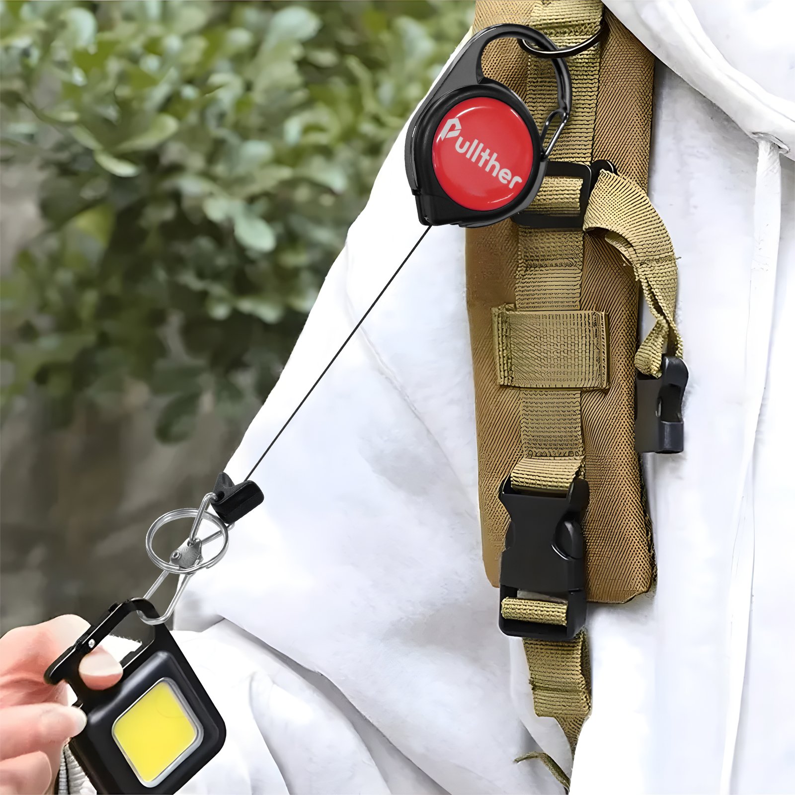 Pullther multi-color fishing gear tool fly fishing nurse ID card holder extendable badge clip scroll design name badge