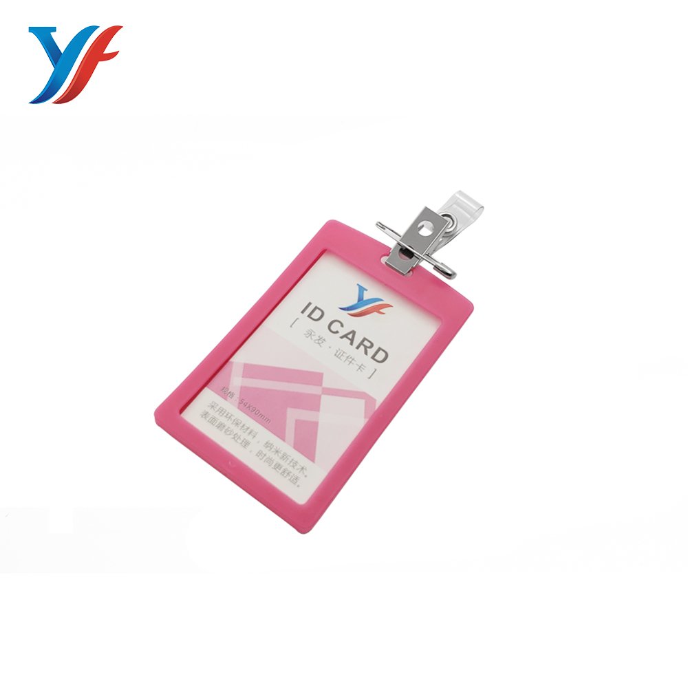 Customized color id card clip with badge holder