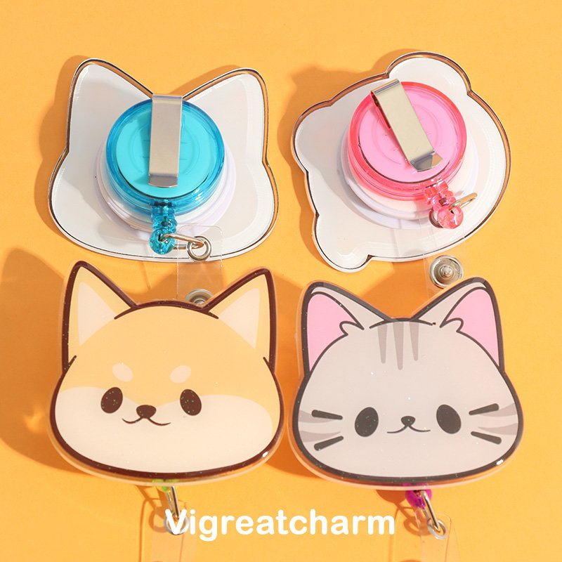 Vigreat 2025 New High Quality Custom Plastic Anime Sign Phone Badge Id Card Holder With Lanyard