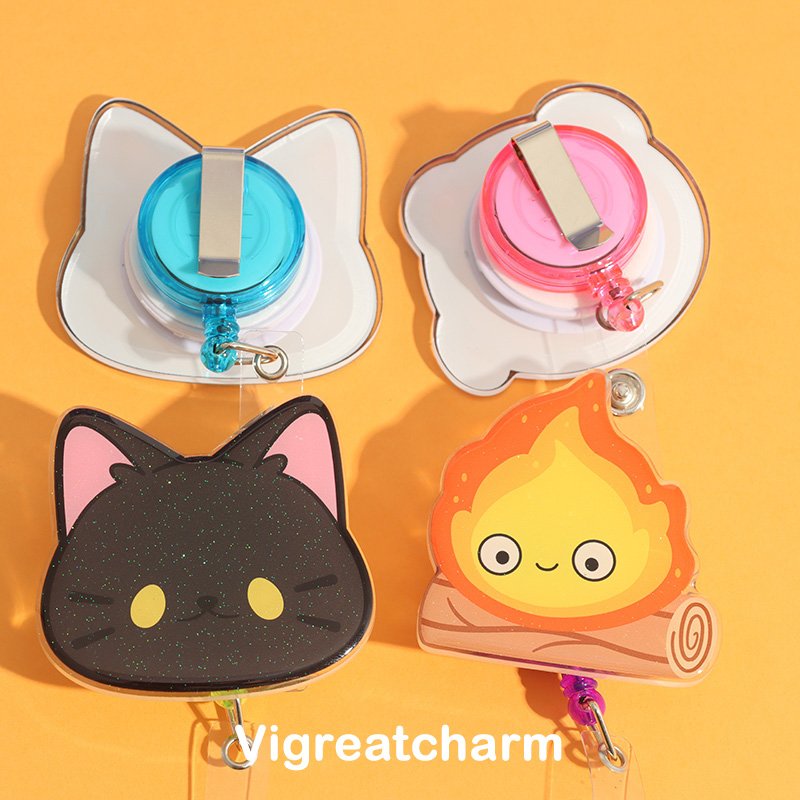 Vigreat 2025 New High Quality Custom Plastic Anime Sign Phone Badge Id Card Holder With Lanyard