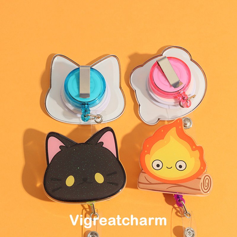 Vigreat 2025 New High Quality Custom Plastic Anime Sign Phone Badge Id Card Holder With Lanyard