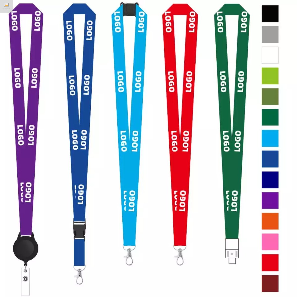 Manufacturer Wholesale Custom Dye Sublimation Printed Neck Strap Polyester Lanyards With ID Badge Card Holder