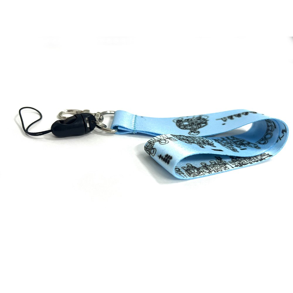 Custom Multifunctional Cropped Cellphone Lanyard Portable Short Lanyard Sublimation Print Pattern Handheld Strap Chain
