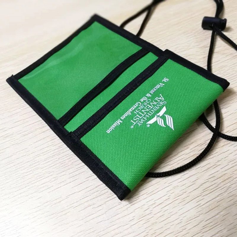 Trade Show Badge Holder with lanyard, Small Pouch Badge Holder with Neck Rope