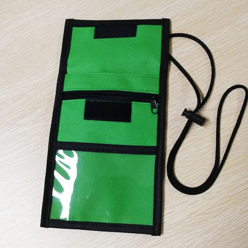 Trade Show Badge Holder with lanyard, Small Pouch Badge Holder with Neck Rope