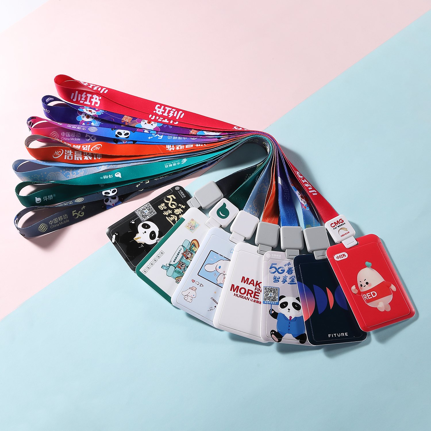 Custom Card Creative Nurse Id Badge Holder with Neck Strap Lanyard