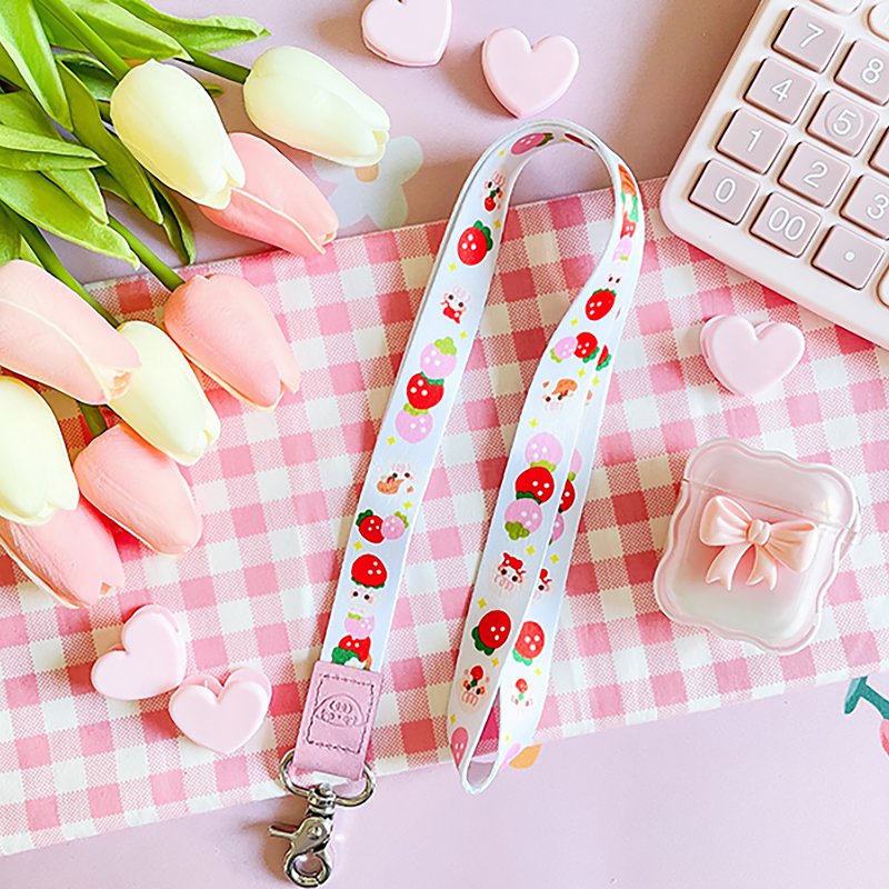 hot-sale high-quality popular designs adjustment kawaii printing Nylon Key Neck Strap Anime Long Keychain Lanyard