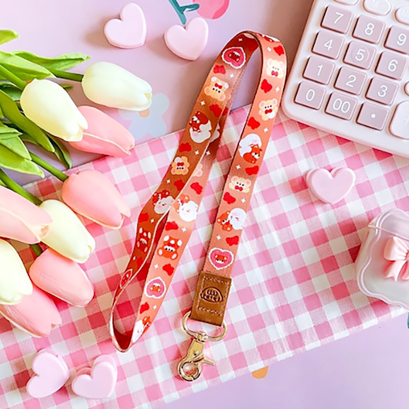 hot-sale high-quality popular designs adjustment kawaii printing Nylon Key Neck Strap Anime Long Keychain Lanyard