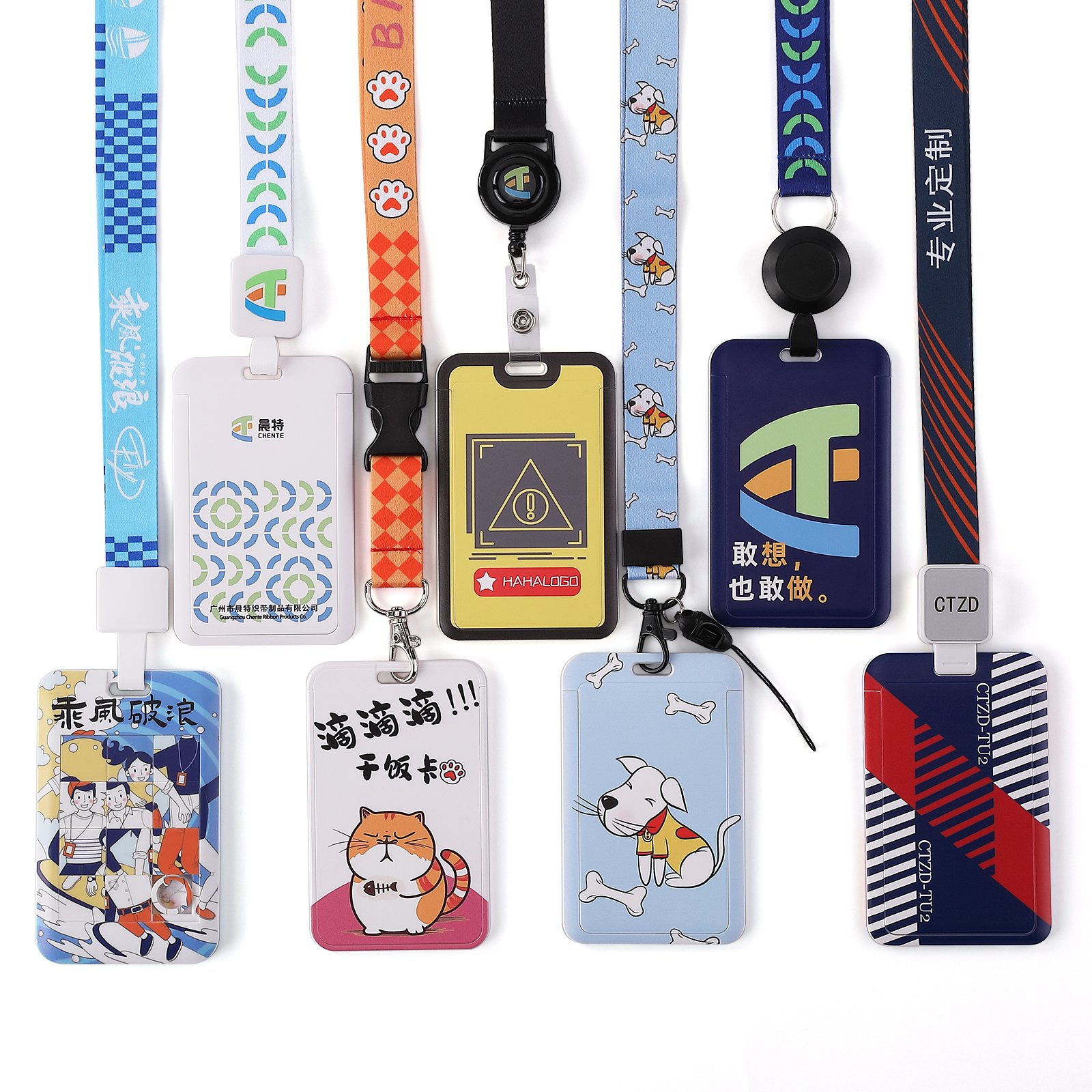 Custom Design Sublimation Cover Print Sleeve ABS Plastic ID Badge Card Holder