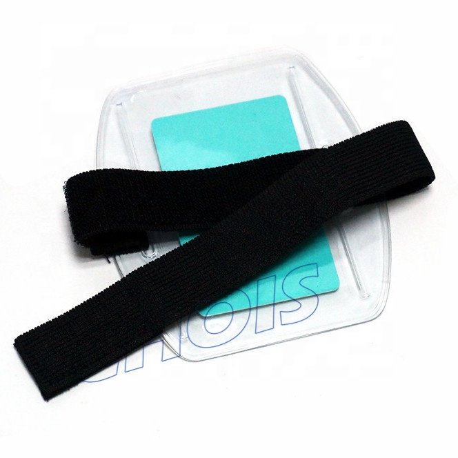 High quality Low Cost Sports Armband Badge Holder, Clear PVC & Colorful Elastic Strap