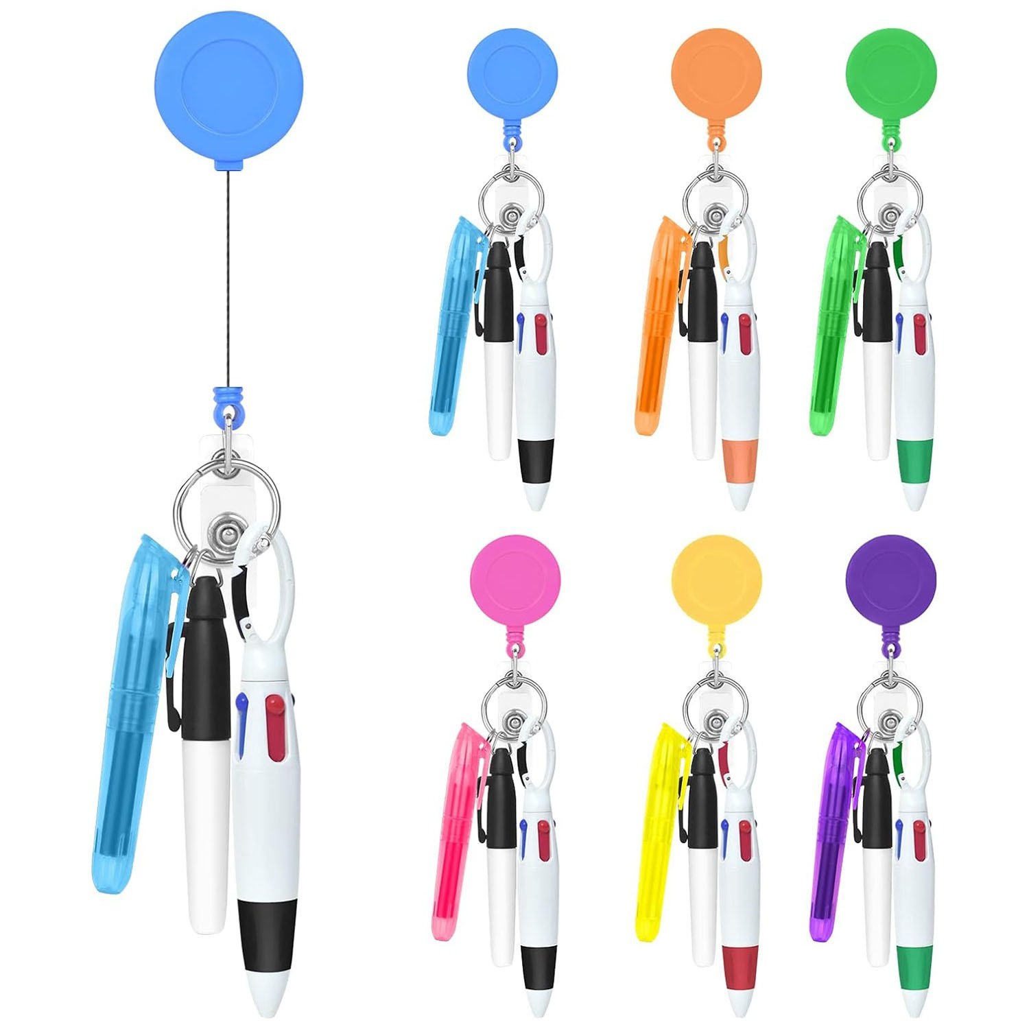 Hot Selling Retractable Easy-Pull ID Buckle Nurse Badge Clip ABS Material Festival Gift with Printed Logo Medical Nurse Pen Suit