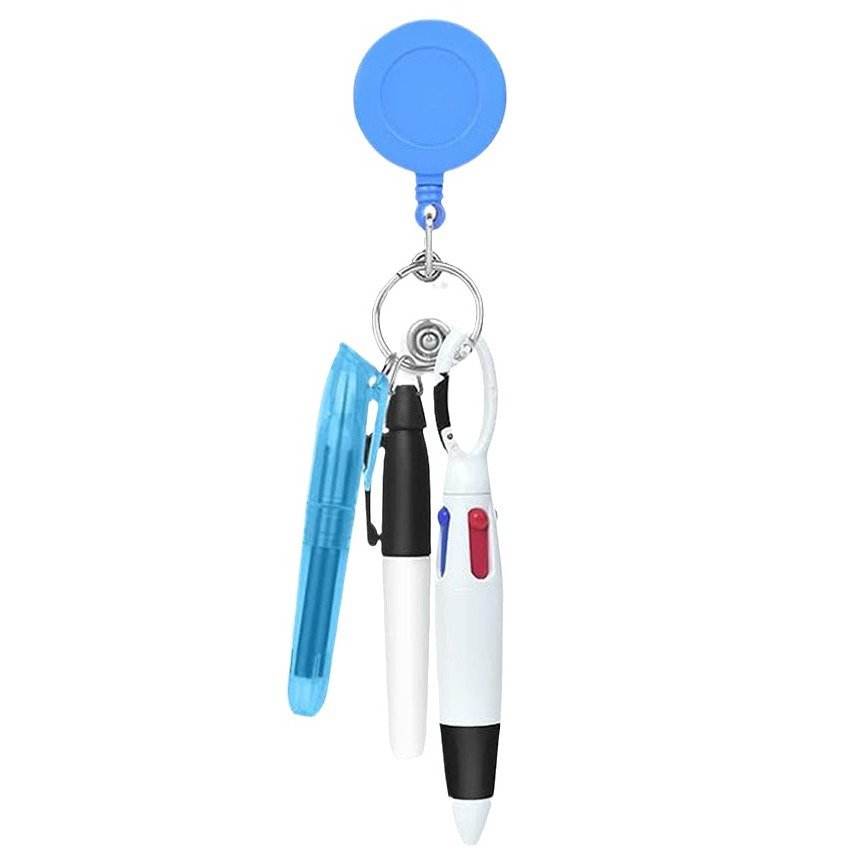Hot Selling Retractable Easy-Pull ID Buckle Nurse Badge Clip ABS Material Festival Gift with Printed Logo Medical Nurse Pen Suit