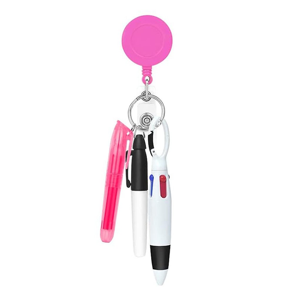 Hot Selling Retractable Easy-Pull ID Buckle Nurse Badge Clip ABS Material Festival Gift with Printed Logo Medical Nurse Pen Suit