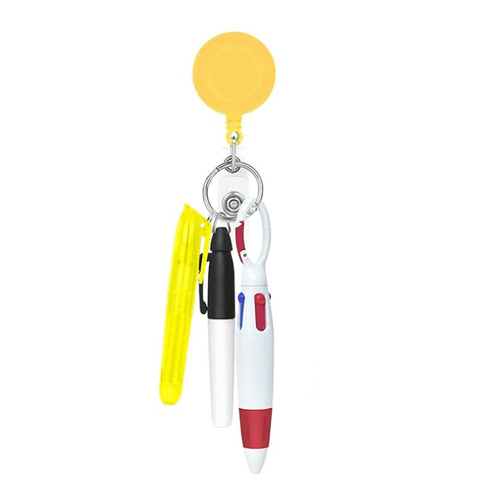 Hot Selling Retractable Easy-Pull ID Buckle Nurse Badge Clip ABS Material Festival Gift with Printed Logo Medical Nurse Pen Suit