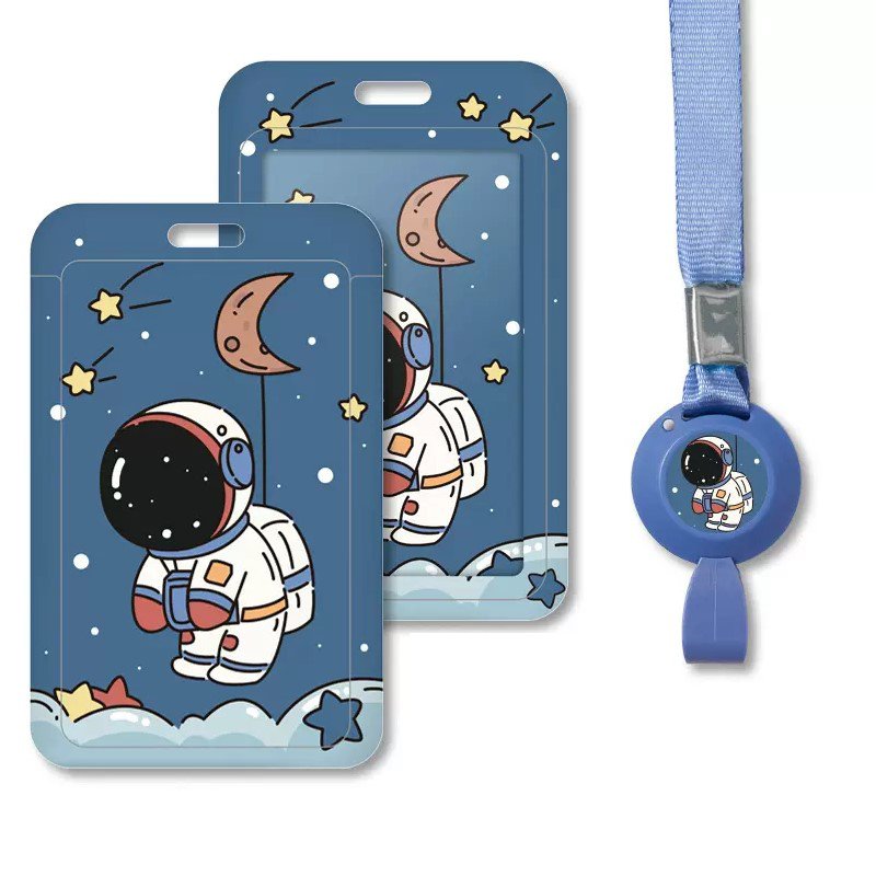 UHOO 7032-10 ID Card Holder with badge reel lanyard and safety buckle for student id card holders