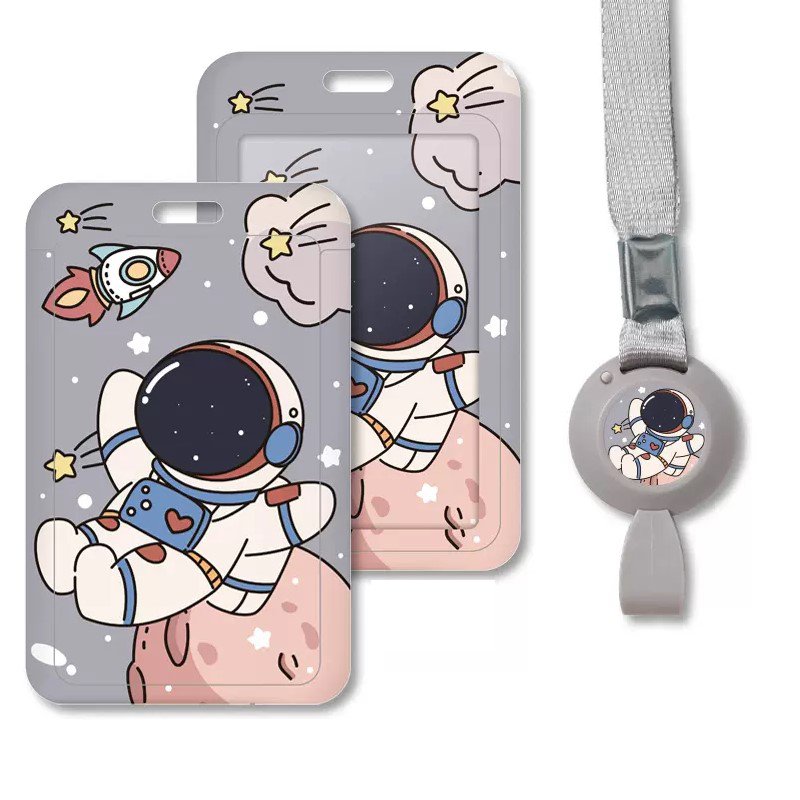 UHOO 7032-10 ID Card Holder with badge reel lanyard and safety buckle for student id card holders
