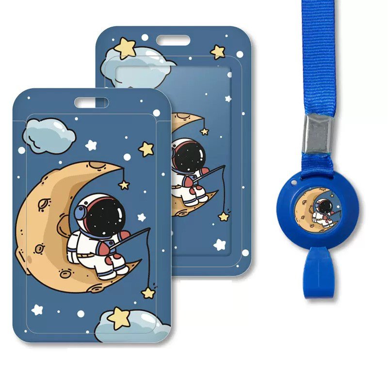 UHOO 7032-10 ID Card Holder with badge reel lanyard and safety buckle for student id card holders