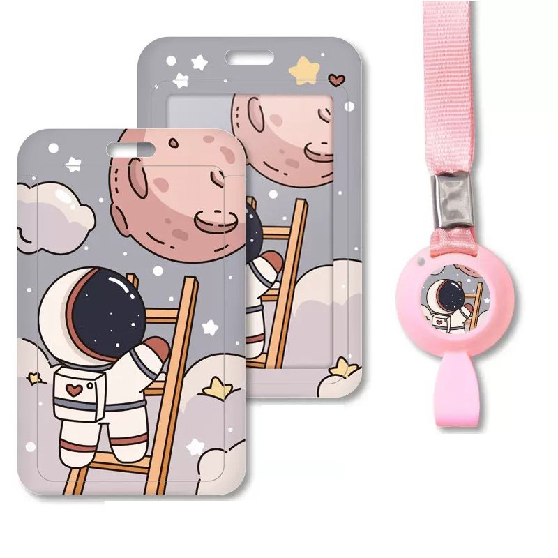 UHOO 7032-10 ID Card Holder with badge reel lanyard and safety buckle for student id card holders