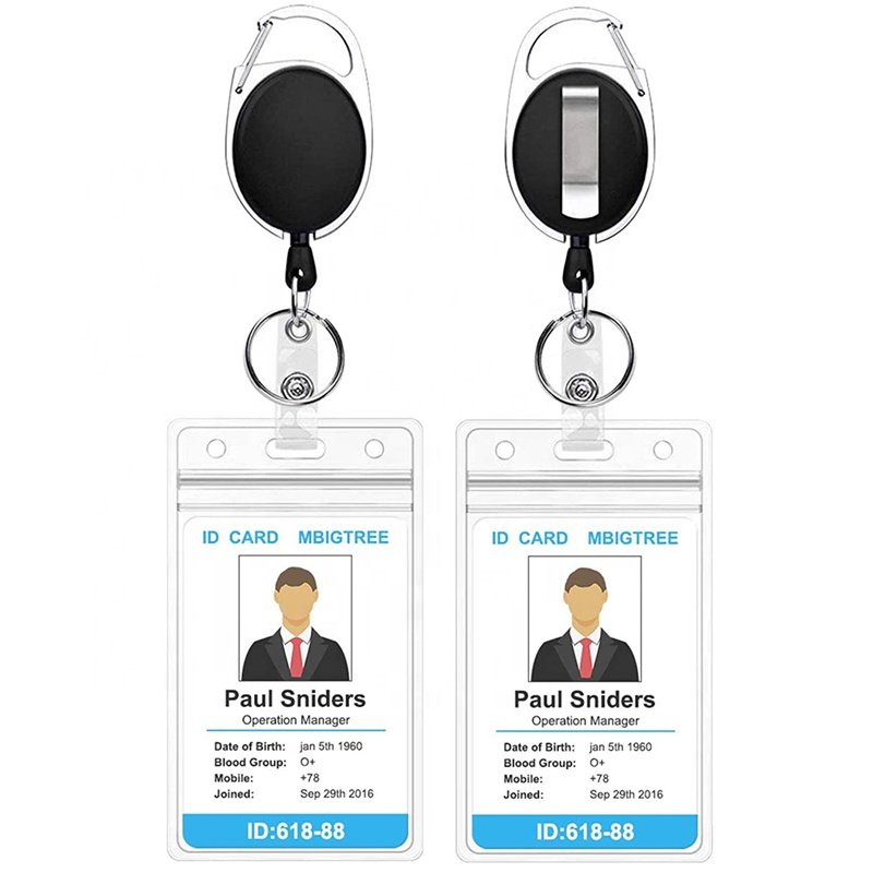 Hot Sale Round Shape Id Badge Retractable Badge Holder