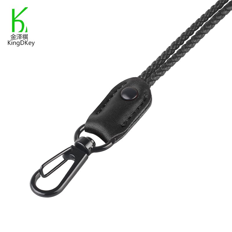 wholesale custom multi colors leather keychain id card badge holder lanyards