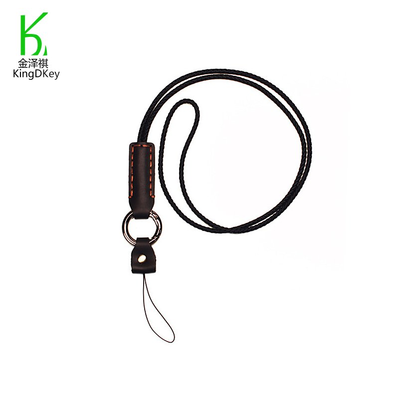 wholesale custom multi colors leather keychain id card badge holder lanyards