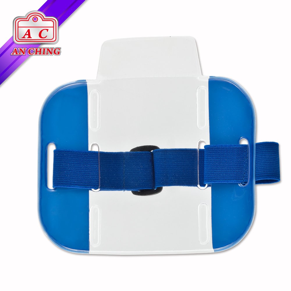 Neon Reflective PVC Armband Card Badge Holder