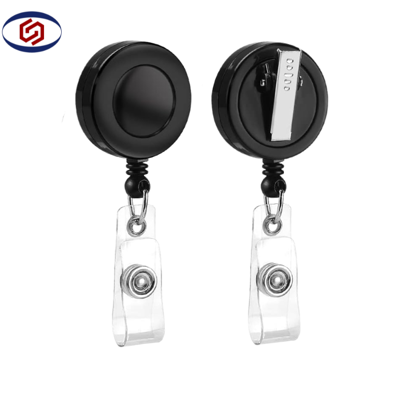 Durable Round Shape Yoyo Key Holder Sublimation Retractable Badge Reel With Metal Alligator Clip
