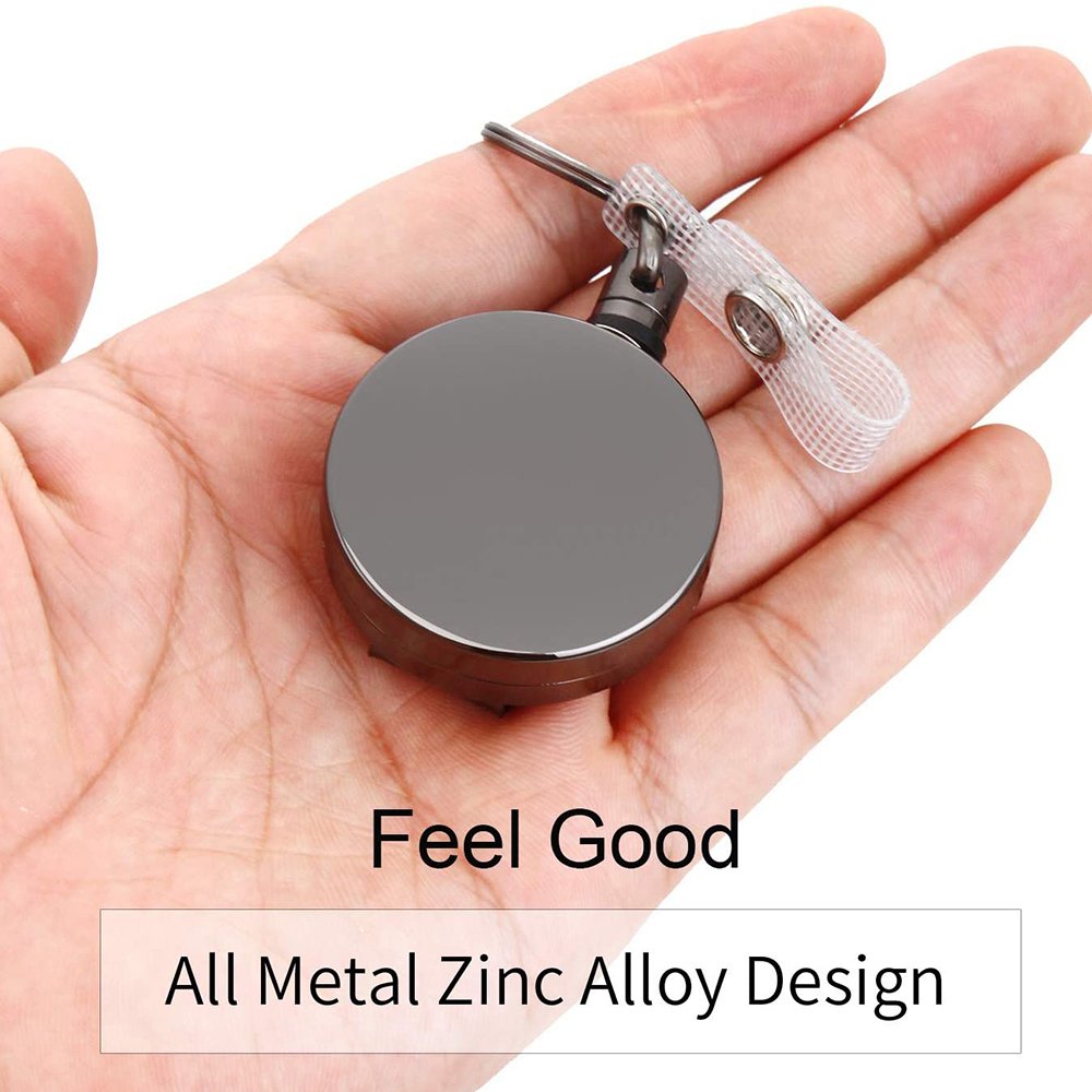 Retractable Reel ID Badge Key Card Name Tag Holders with Belt Clip