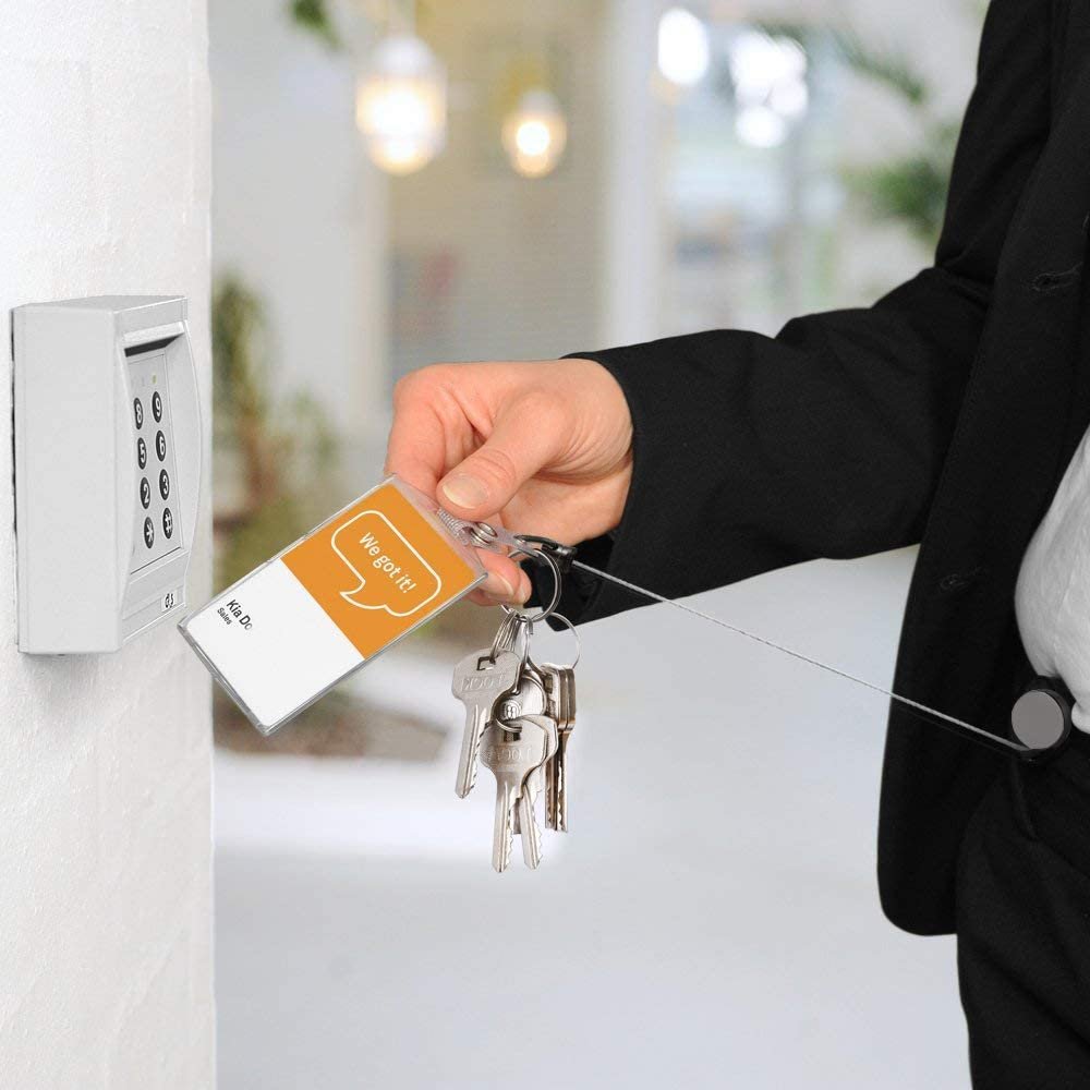 Retractable Reel ID Badge Key Card Name Tag Holders with Belt Clip