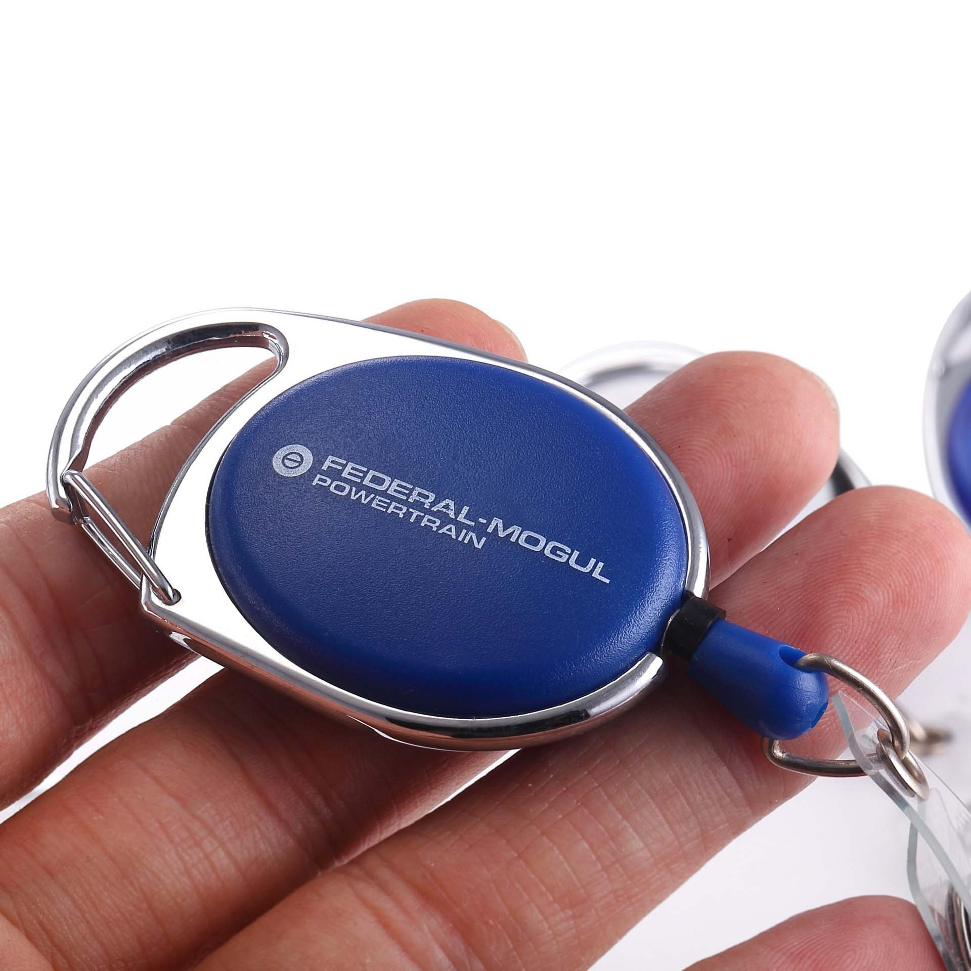 Wholesale Custom Pull String Plastic Yoyo Anti-lost Keychain Retractable Oval Badge Reel Clip for ID Card Holder Accessories