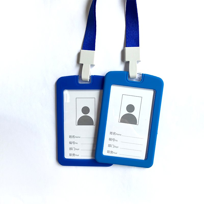 Hot Selling Popular Silicone ID Card Holder and Name ID Badge Holder For Worker Stuff Employee Students Business Credit Card