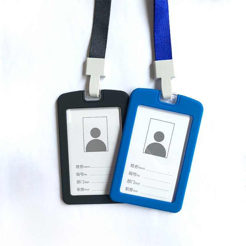 Hot Selling Popular Silicone ID Card Holder and Name ID Badge Holder For Worker Stuff Employee Students Business Credit Card