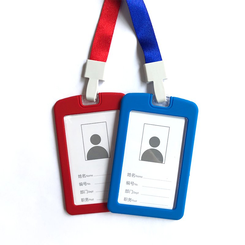 Hot Selling Popular Silicone ID Card Holder and Name ID Badge Holder For Worker Stuff Employee Students Business Credit Card