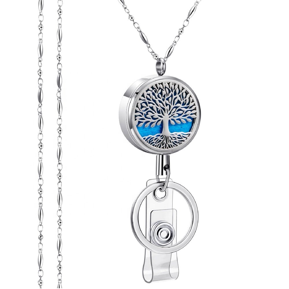 Strong lanyard chain Necklace for ID badge holder and key chains for Women OL Nurse Teacher