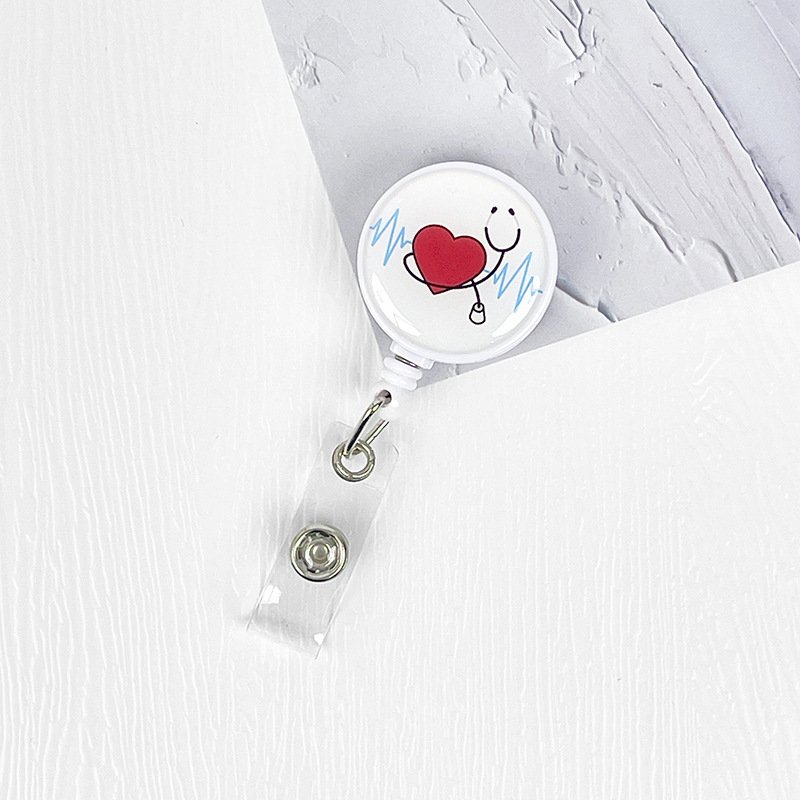 New popularity creative nurse badge chest badge clip student card holder work ID extendable and easy to pull buckle