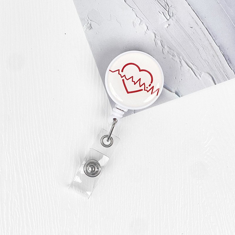 New popularity creative nurse badge chest badge clip student card holder work ID extendable and easy to pull buckle