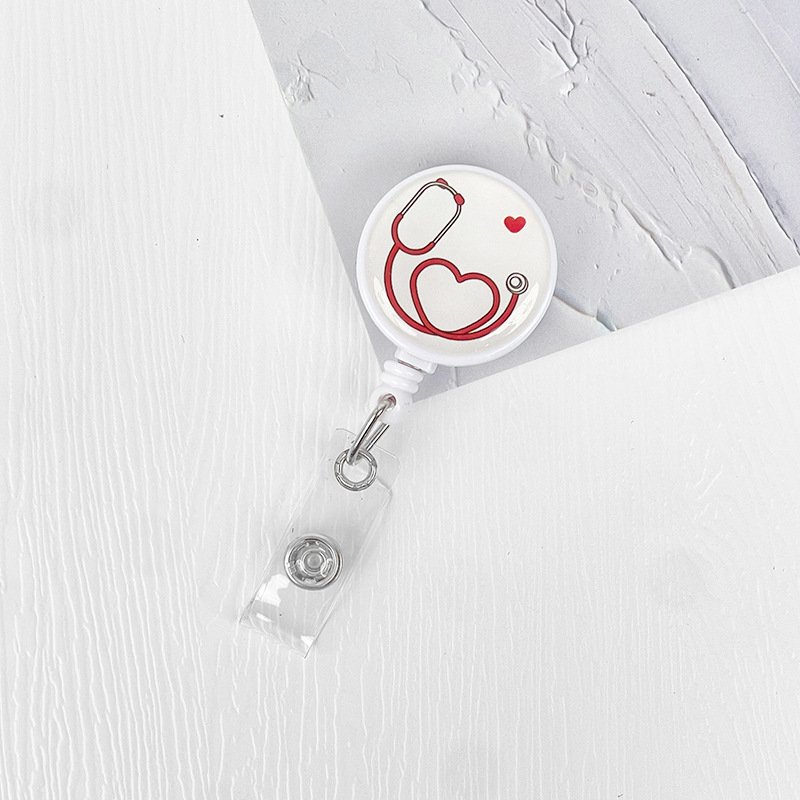 New popularity creative nurse badge chest badge clip student card holder work ID extendable and easy to pull buckle