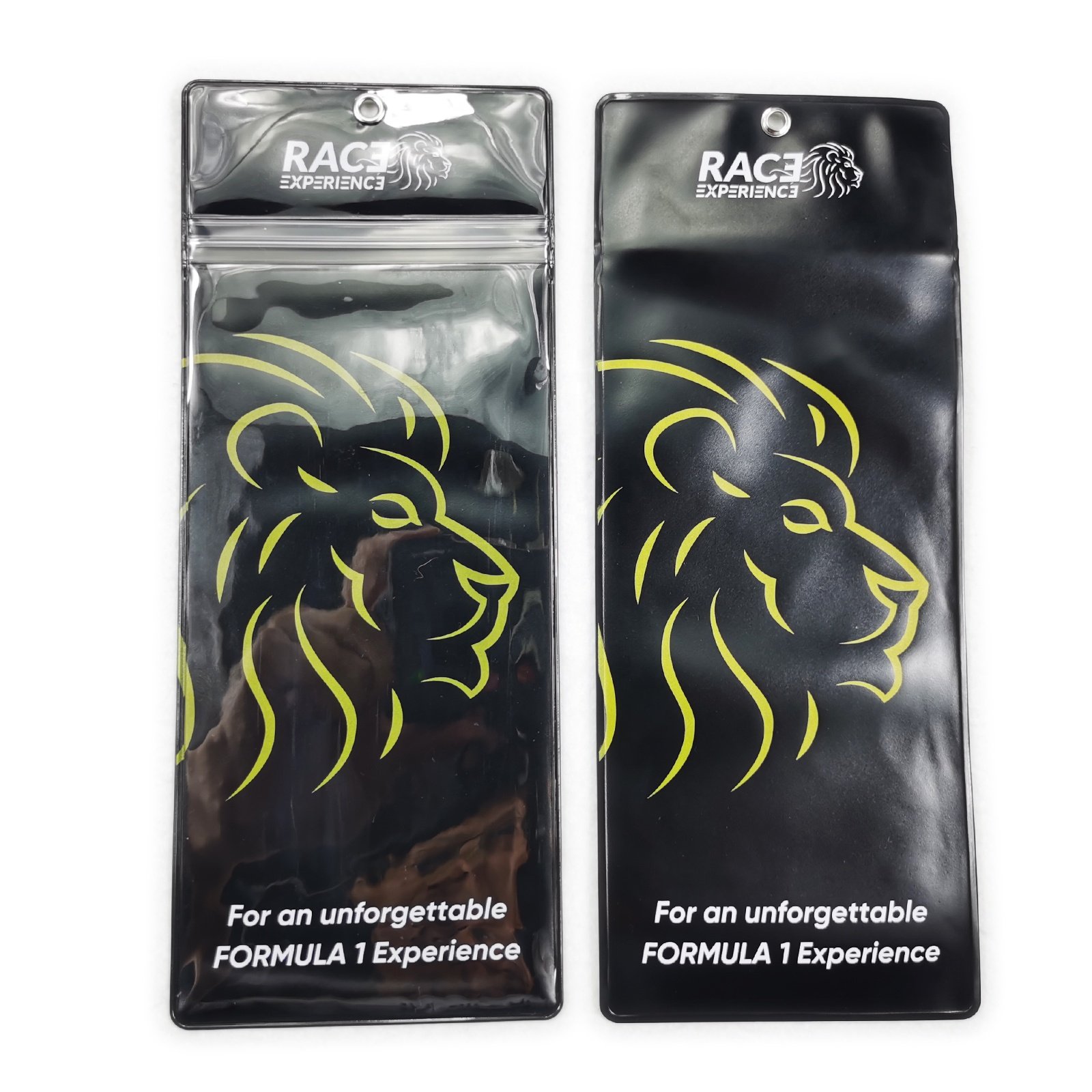 Customized Vinyl Waterproof Pass Holder, Badge Pass Case with Zip, PVC Ticket Badge Holder