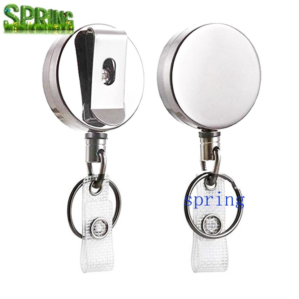 Metal Badge Holder Reel Holder with Belt Clip Key Ring For Retractable Keychain