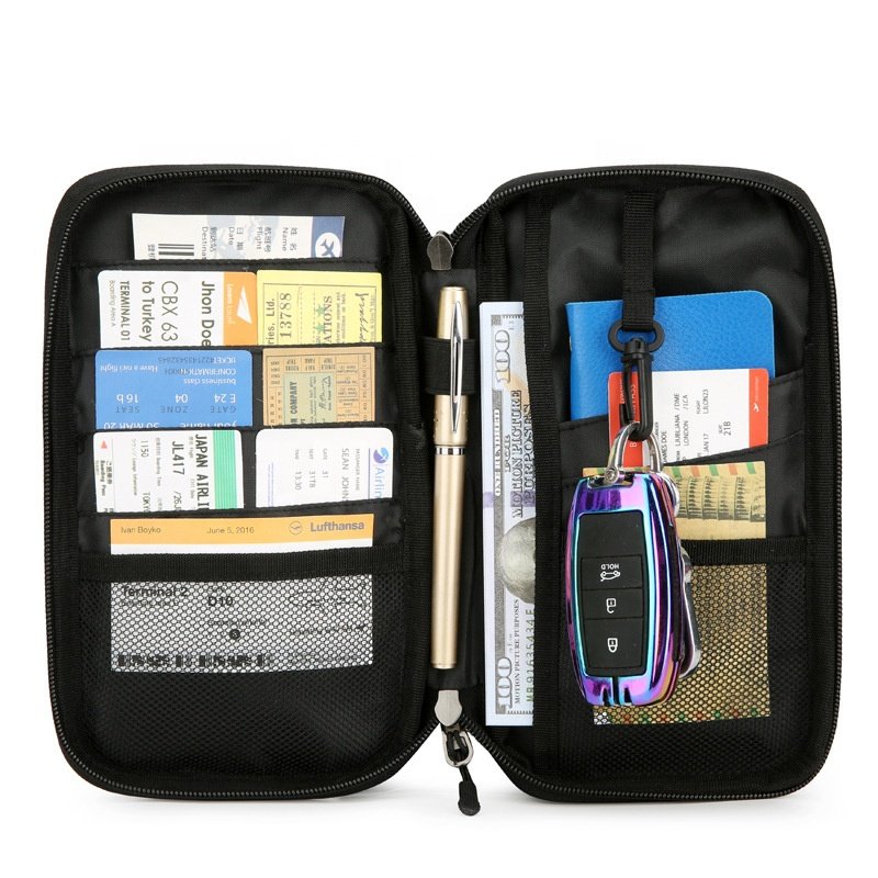 Multifunction Custom Multiple Cover Card Holder Bag Organizer Document Case Family Travel Passport Wallet with RFID Blocking