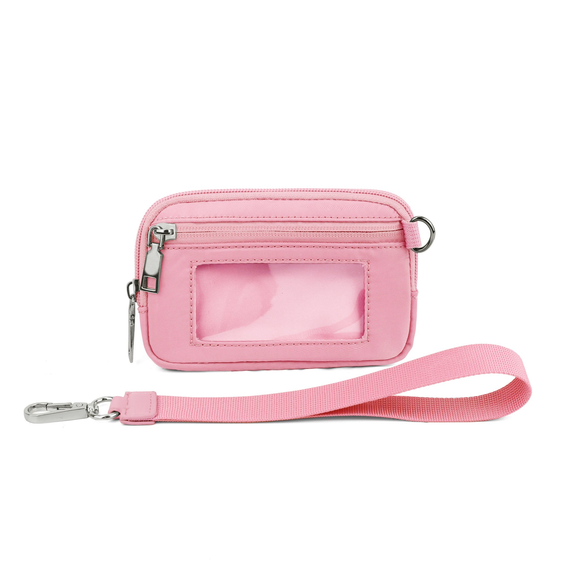 Multifunctional 2024 Popular Portable Waterproof Clear ID Card Pocket Woman Small Nylon Zipper Money Purse